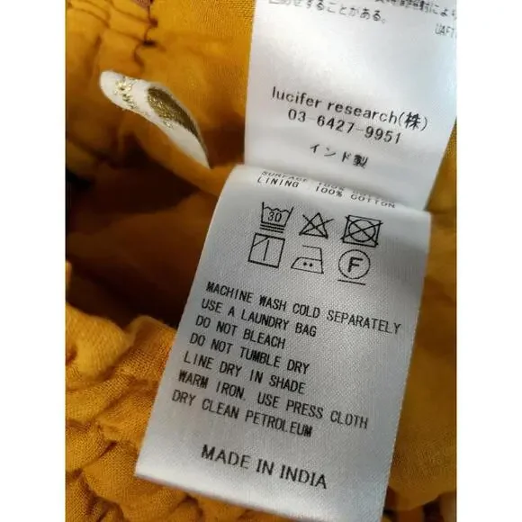 NE QUITTEZ PAS Striped Midi mustard Size S Womens midi Skirt #CB4 - Picture 12 of 12